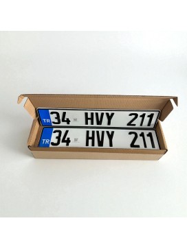 TÜVTÜRK Orijinal Cemiyet Araç Plakası 