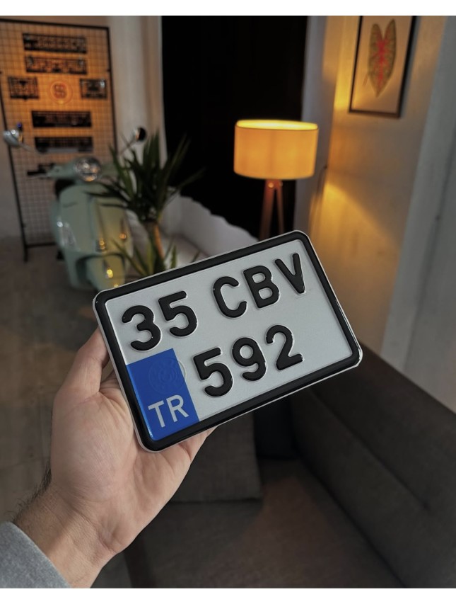 Küçük Motor (Bisiklet) Plakası 12x18 cm