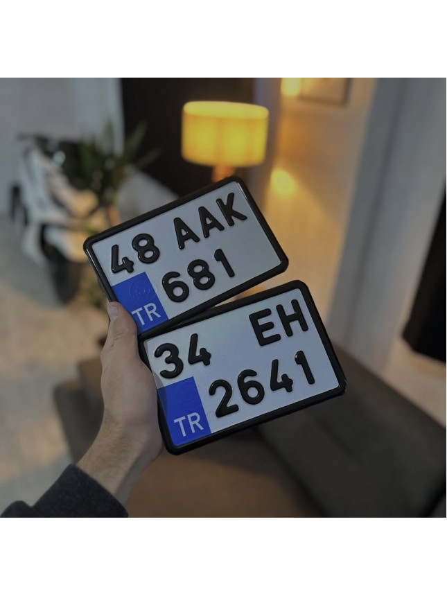 Küçük Motor (Bisiklet) Plakası 12x18 cm